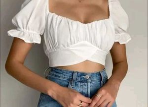 Whimsical Fairy Core Back Tie Crop Top