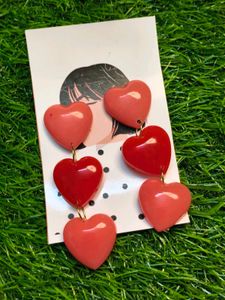 3 Layered Love Earrings