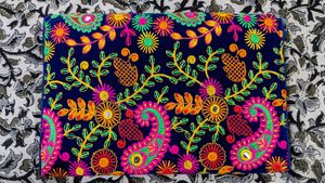 Brand New Velvet Embroidered Sling Bag