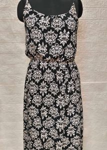 New Floral Black Midi Dress/ Imported Surplus