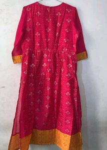 Pink Printed Kurta