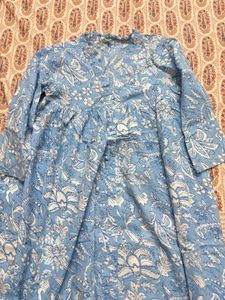 Janasya Printed A Line Kurti - Pure Cotton