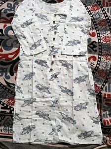 White Printed Kurta