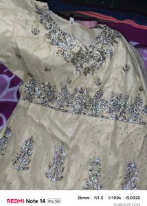 Embellished Beige Salwar Kameez