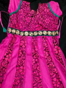 Girls&#39; Pink Ethnic Dress