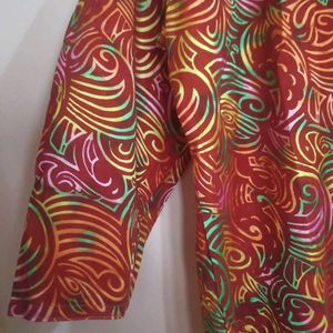 Patterned Midi Dress