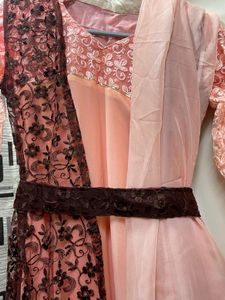Chiffon Gown With Shrug