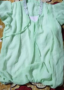 Elegant Light Green Top