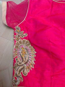 Boat Neck Blouse And Skirt