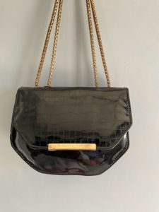 Chic Black Chain Shoulder and sling Bag