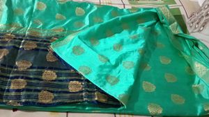 Elegant Turquoise Saree &amp; blouse