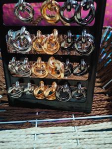 Stud Earrings Single Pair, Random Colour