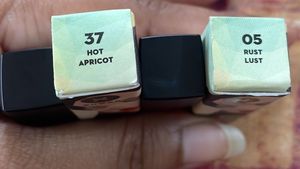 Combo Offer - Lakme 9 To 5 Nail Paint In The Shade Red Alert With 2 Sugar Cosmetics Mini Lipstick ( Shade Hot Apricot And Rust Lust)