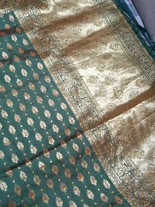Green & Gold Embellished Saree.. Double Shade