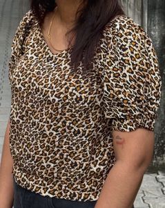 Cheetah Print Crop Top
