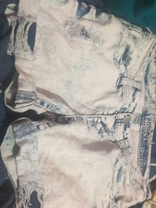 Distressed Denim Shorts