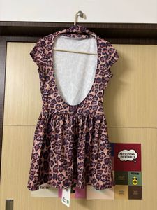 NEWME Leopard Print Mini Dress