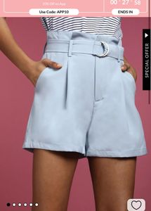 Lulu &amp; Sky Blue Belted Shorts