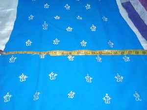 Womens Festive Wear Blue Kurti With Pyjama Pant.