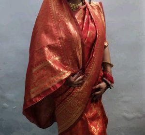 Elegant Red Banarasi Saree