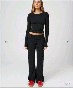 glassons foldover flared pants