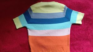 ROUND NECK Rainbow CropTop