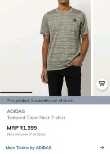 Regular Fit Heathetred Crew Neck Tshirt With Brand