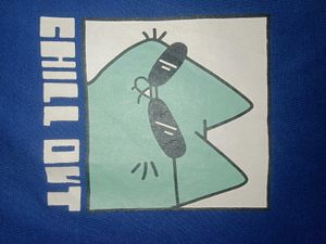 Oversized Blue Graphic T-shirt