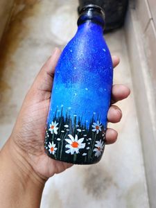 Handpainted Girl Art Bottle