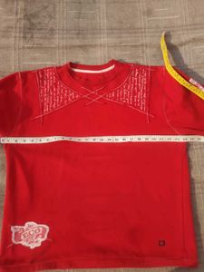 Red Graphic sweat Tee