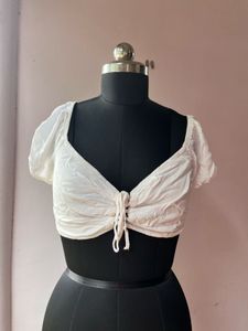 White crop top