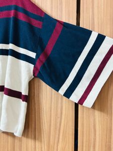 Bold Striped High Knock Sweater Top ♥️
