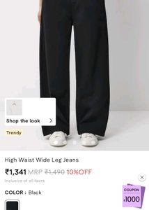 Savana Wide Leg Jeans Black