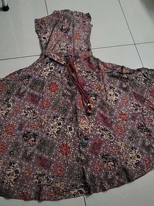 Floral Pattern Midi Dress