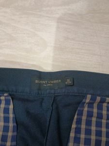 Cotton Trouser Size 34 Cross Pocket Used 3-4 Times Looks Like New . Brand Burnt Umber