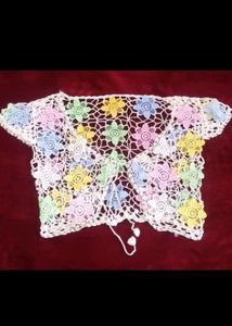 Handmade Floral Crochet Vest