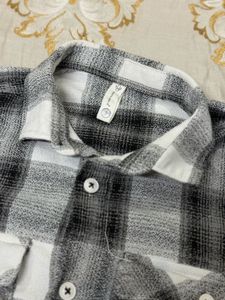 BLACK &amp; WHITE CHECKS SHIRT
