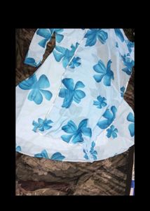 New/Unused Blue Georgette Gown With Dupatta
