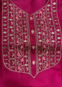 Elegant Pink Embroidered Kurta