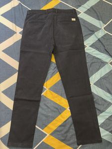Zara navy blue cotton blend trouser(casual&amp;Formal)