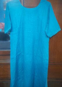 Elegant 3 Piece Cyan Kurta Set