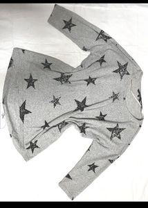 Starry Grey Long Sleeve Top💙🩵