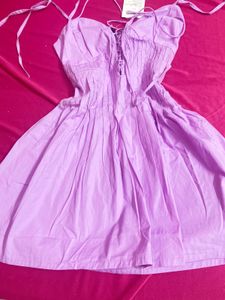 Strap Dress Lavender Color