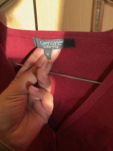 Burgundy Button-Down Top