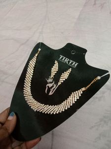 Stone Necklave With Ear Ring