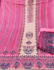 Pink Printed Salwar Kameez Fabric