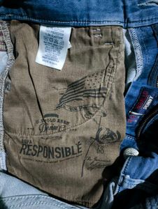 US POLO ASSAN Blue Cotton Jeans