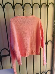 Peach Knit Cardigan