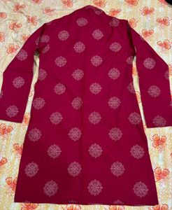 Festive Maroon Printed Kurta