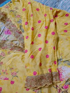 Biba Elegant Yellow Kurta Set